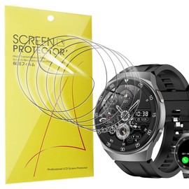Compatible for SOMTLERK Smartwatch Screen Protector, Lamshaw Full Coverage TPU Clear Film Compatible for SOMTLERK MT19 Smart Watch-1.39 inches (TPU-6 Pack)