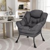 GORELAX Modern Lazy Chair,Upholstered Lounge Accent Chair, Single Leisure Sofa