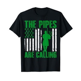 Irish Bagpiper American Pride Musical Bagpipe Gifts Novelty T-Shirt for Women Kids Men