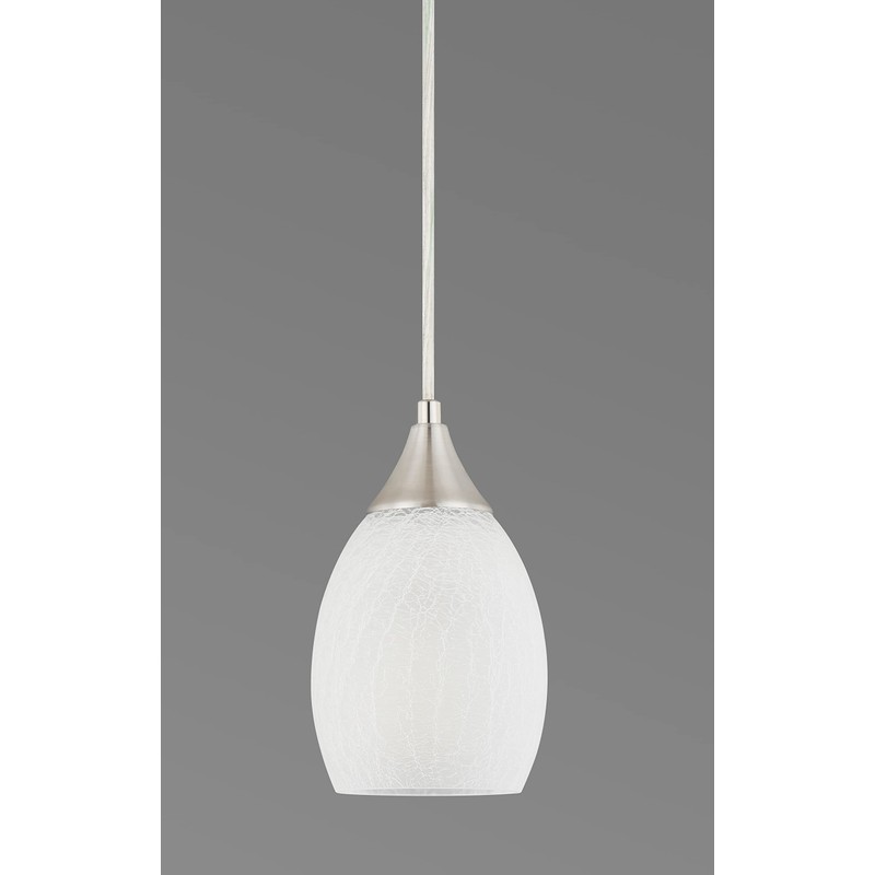 Glassland Pendant Lighting, 1 Light Mini Pendant Light in Brushed