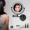 LEDOOLE Wall Mounted Makeup Mirror with Lights and 10X Magnification,