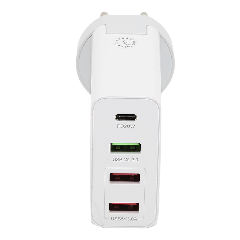 53W 4 Port Mobile Phone Charger 20W PD QC3.0 Fast