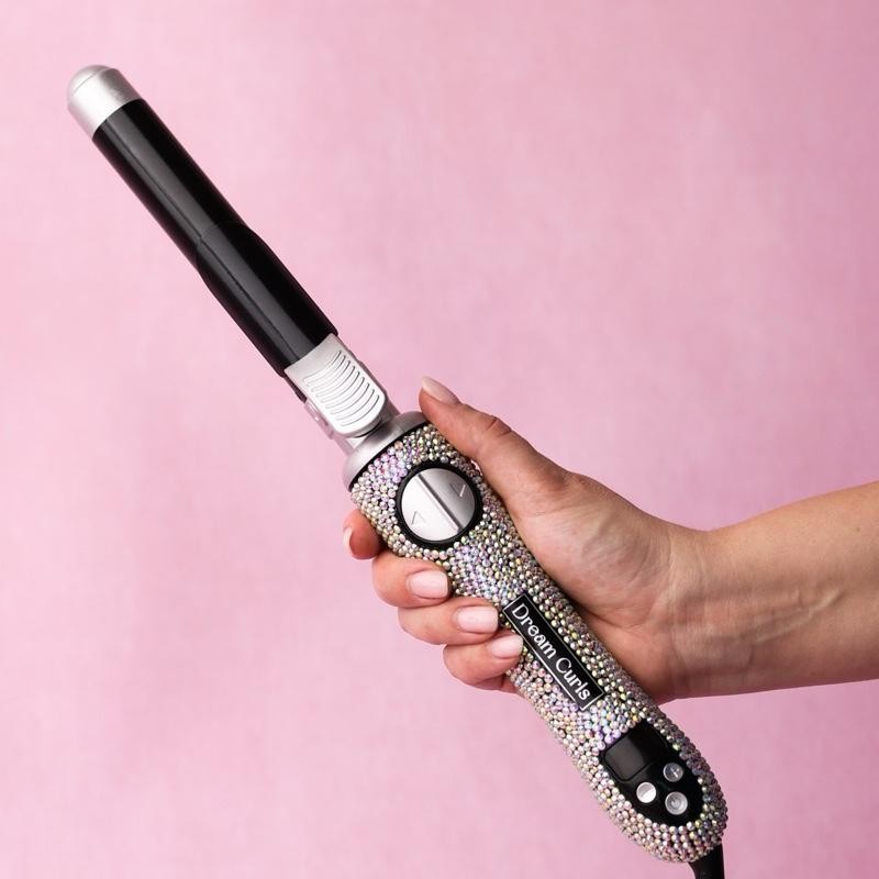 LIMITED EDITION DREAM CURLS Diamonds Automatic Rotating Curling Iron. Hand-set