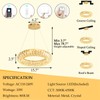 AFQEJG 15.7'' Modern Crystal Chandelier Dimmable Ring Pendant Light Round