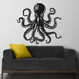 Octopus Wall Decal Bathroom - Wall Decals Octopus - Octopus Toilet Decal - Octopus Decal - Octopus Stickers - Kraken Tentacles Decal