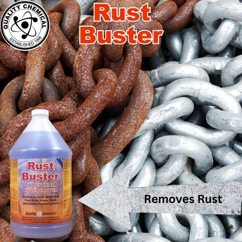 Quality Chemical's Rust Buster Stain Remover/Rust Reformer/Rust Neutralizer for Metal/Metal