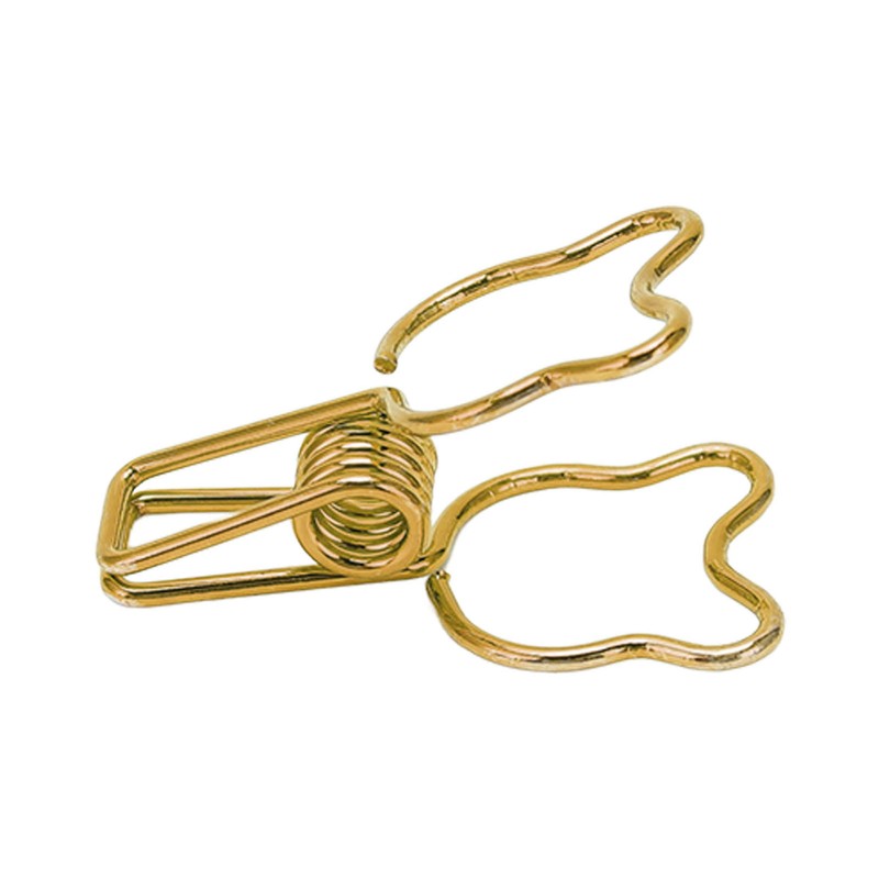 100pcs Binder Clip Hollow Cartoon Bear Long Tail Metal Paper