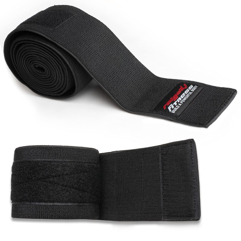 Knee Wraps for Wrapping Hard [Set of 2] (+ Training