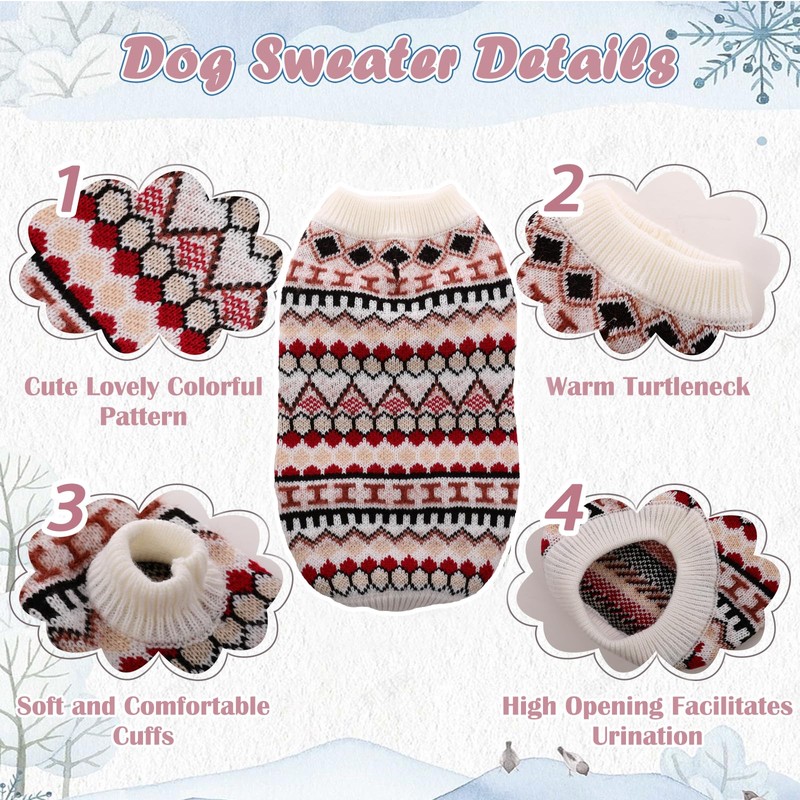 Hjumarayan Dog Jumper – Boho Dog Jumper, Small Dog’s Christmas