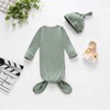 BASKOPA Baby Knotted Sleeper Gown Unisex Boys Girls Sleepsuits with