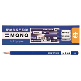 Tombow Pencil MONO Pencil for Hard Writing 4B, 1 Dozen KM-KKS4B