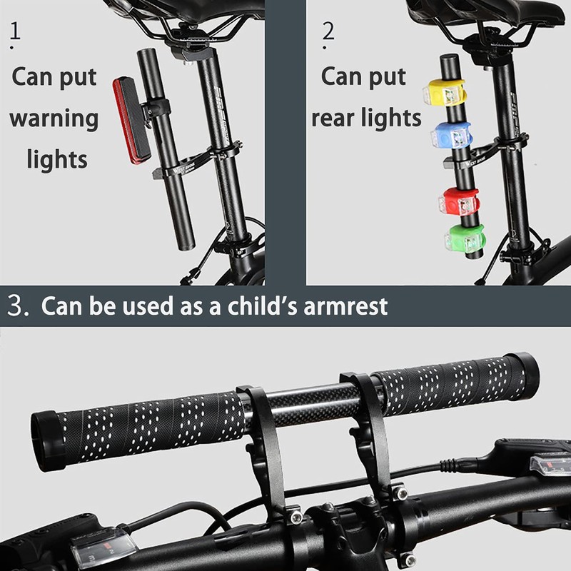 XNX Bike Bicycle Double Handlebars Extender Extension, 11.8 inches/30CM Aluminum