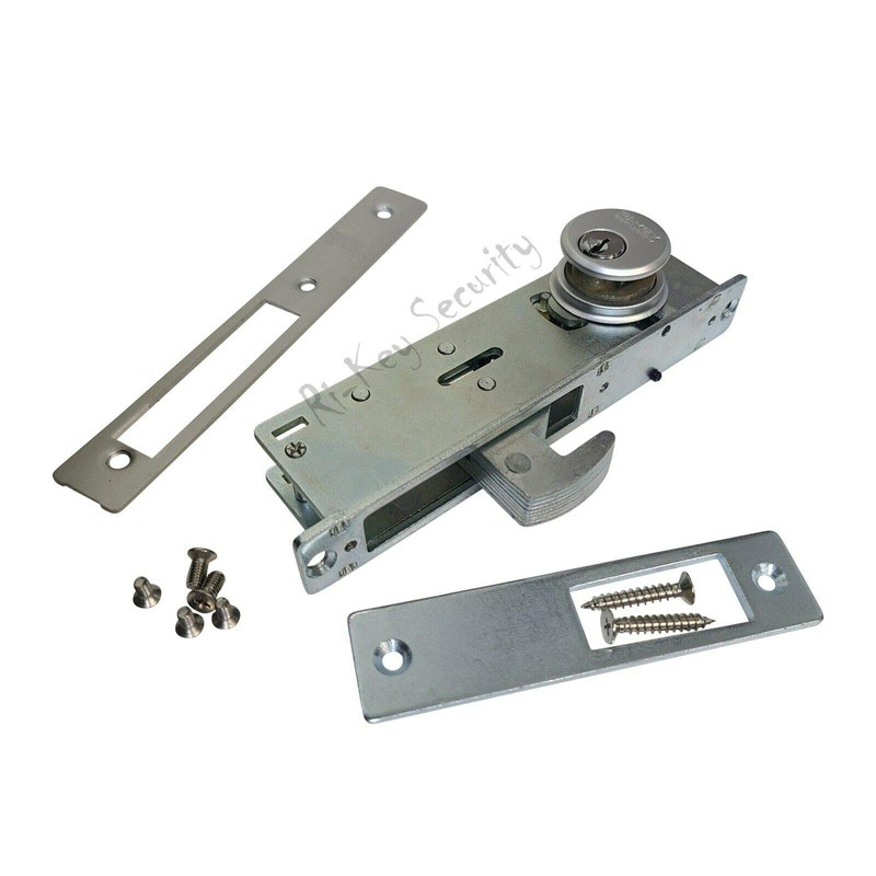 Storefront Door Mortise Lock Hook Deadbolt with 2 Cylinders Adams