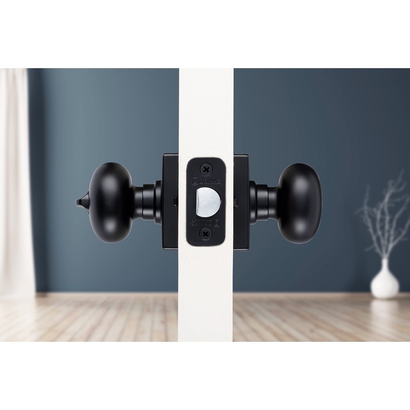 BRINKS – Contemporary Privacy Locking Interior Ball Door Knob, Matte