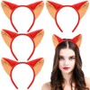 Lurrose 4pcs Fox Ears Headband Cute Large Animal Ear Hair
