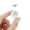 MTQY 12PCS White PVC Pipe End Cap Plug 1/2 Inch