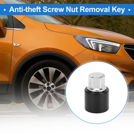 VekAuto Wheel Lock Lugnut Compatible for Vauxhall for Opel, Durable #191 Alloy Steel Black Anti-theft Screw Nut Removal Key Socket