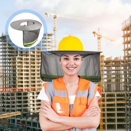 TOVINANNA Hard Hat Sun Shield, Full Standard Brim Mesh Sunshade High Visibility Reflective, Hard Hat Visor (Grey)