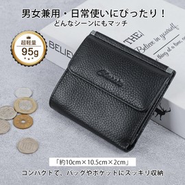 imeetu Wallet, Bi-fold Wallet, Women's, Men's, Genuine Leather, Kiseki Pocket, Mini Wallet, Travel Wallet, Compact, Soft, Convenient, Card Case, Coin Purse, Key Case, Multiple Storage,