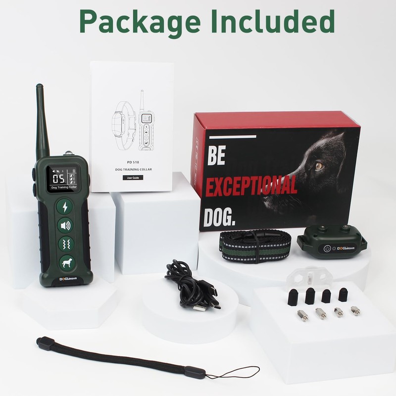 DOGLinsen Dog Training Shock Collar with Remote 3300ft Range -