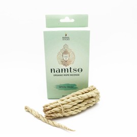 Soul Sticks Namtso Tibetan Handmade Rope Incense 20 Sticks Handrolled Himalayan Lokta Paper Incense 4 Inch (White Sage)