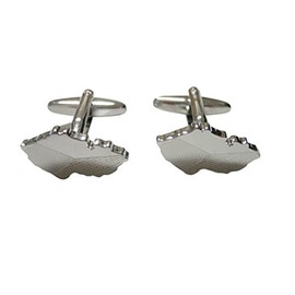 Czech Republic Czechia Map Shape and Flag Design Cufflinks