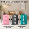GOTRUST 3pcs Laundry Bags with Drawstring, Extra Large Travel Laundry