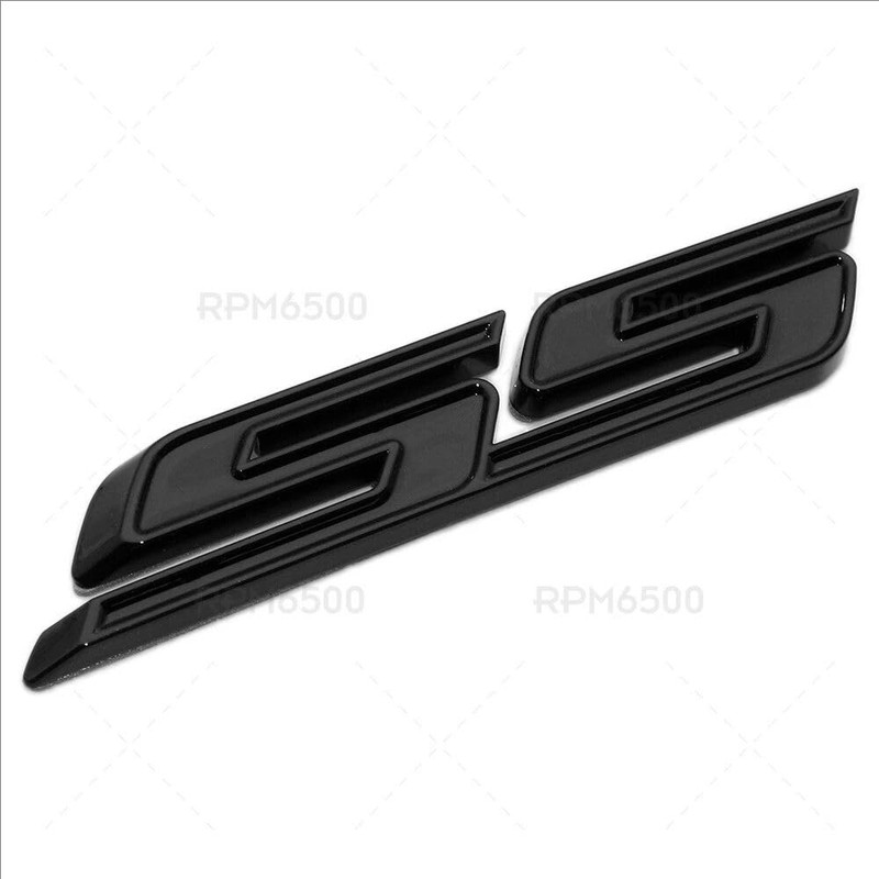 2Pcs Slant SS Emblems Side Car Badge Decal Compatible with