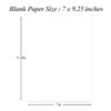 7" x 9.25" Blank Print Paper, 100Sheets/200Pages Classic Size Blank