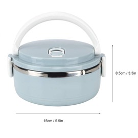 Lunch Box, Portable Stainless Steel Blue Thermal Insulated Rice Noddles Lunch Box Good Sealing Food Container with Air Hole(01),Lunch Bags