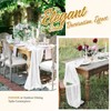 LYAFS 8 Pcs White Cheesecloth Table Runner 20"x120", 10FT Gauze