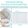 Vive Commode Liners with Absorbent Pads - Portable Toilet Bedside