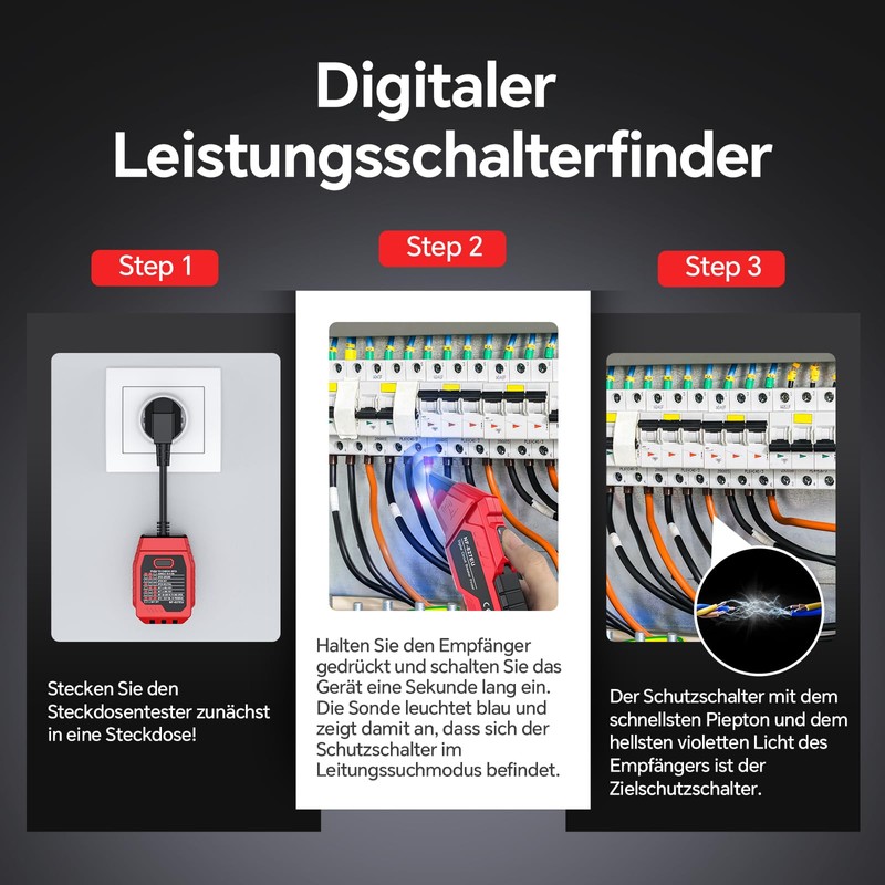 NOYAFA NF-827EU Socket Tester, Fuse Finder with RCD Test and