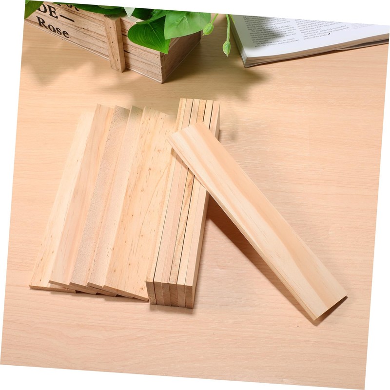 Gatuida 12pcs Unfinished Rectangle Wood Boards for Crafts for Painting