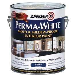 Rust-Oleum 2711 White Zinsser Perma-Mold and Mildew-Proof Interior Satin Paint, 1 gal Can (Pack of 2)