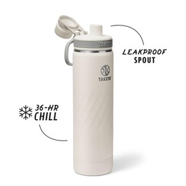Takeya Sport 22 oz Triple-Insulated Stainless Steel Water Bottle, Spout Lid – Leakproof, Sweatproof, BPA-Free, Keeps Drinks Cold 36 Hrs, Hot 14 Hrs – Alpine