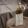 Crinkle Paper Bag Shape Ceramic Vase, Large Capacity for Flower
