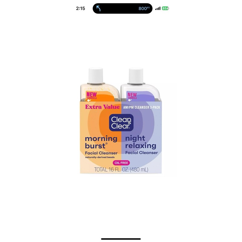 Clean and Clear Day and Night Acne Face Wash, daily