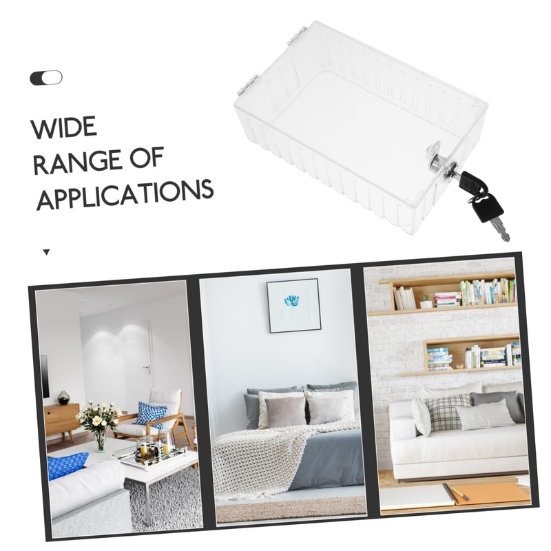 Operitacx Transparent Locking Thermostat Cover with Key Air Conditioner Thermostat