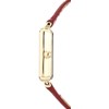 Anne Klein AK/3820 Women's Crocodile Embossed Glitter Accents Watch, Red/Gold,