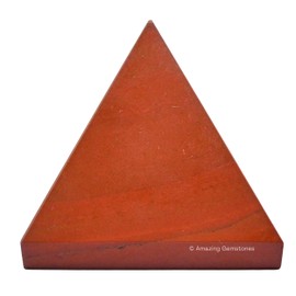 Red Jasper Pyramid Crystal Healing Stones - 1.5" Great Pyramid Figurine of Natural Stone Pyramid for Meditation, Reiki, Chakra Balancing and Crystal Pyramids Grid