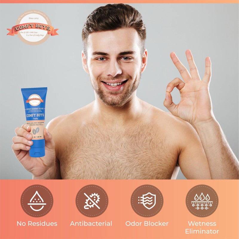 Chocolate Men's Premium Ball Deodorant: Anti-Chafing Sweat Defense, Odor Control,