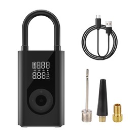 YINCL Portable Air Pump for Inflatables, Tire Inflator Portable Air Compressor with Digital Pressure Gauge, Tire Inflator 150 psi for Car, Motorcycle, Bike,Balls, Pool Floats