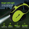 Pecute 16 ft Retractable Dog Leash with LED Light Rechargeable,