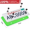XCLPF Silicone Green License Plate Frame Covers 2 Pack- Front