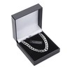 Silvadore 9mm Bracelet CUBAN Link Mens Silver Chain Flat Curb