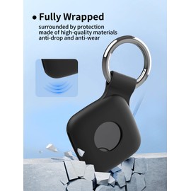 Case for OBDIBB Air Tags - Superior Silicone Build, Shockproof & Anti - Slip. Fits Widely, Protects Against Scratches. Precise Cutouts Ensure Full Functionality.Black(4 Pack).