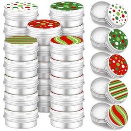 Dansib 25 Pcs Christmas Peppermint Lip Balms Tins Bulk Peppermint Candy Scented Flavor Lip Balms Christmas Appreciation Gifts Stocking Stuffers for Women Men Employee Staff Coworkers (Chic Style)