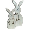 khevga khevga Decorative Easter Bunny Wooden Set of 2