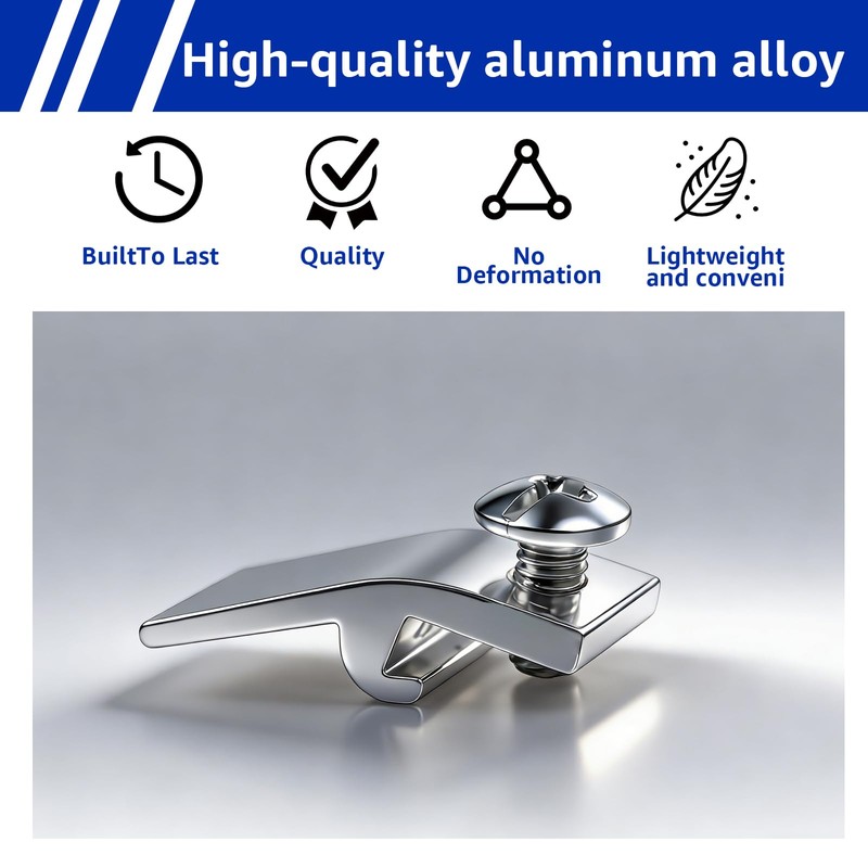 Storm Door Panel Clips with Screws 5/16" Offset Aluminum Storm
